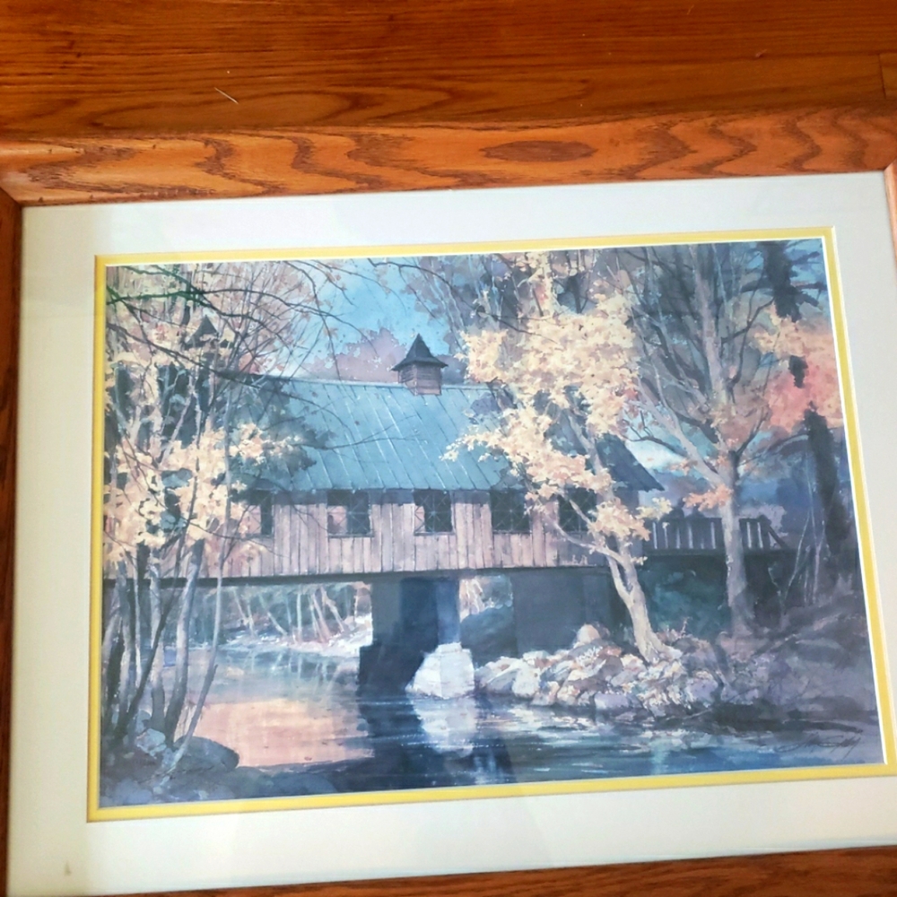 Jim Gray, Autumn Afternoon Watercolor Lithograph, S/N 777/1500, Matted / Framed
